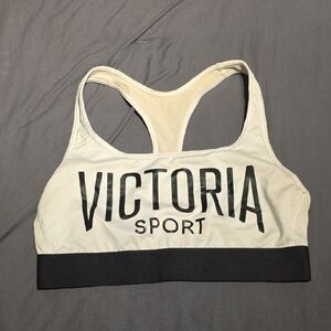 Victoria Sport Cream and Black Sports Bra